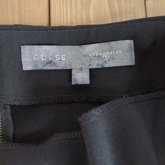 Guess Black Silver Studded Wrap Front Shorts Skort Punk Goth Festival - Picture 9 of 9